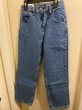 C) Wrangler Boys loose fit size 12 slim straight Leg blue jeans